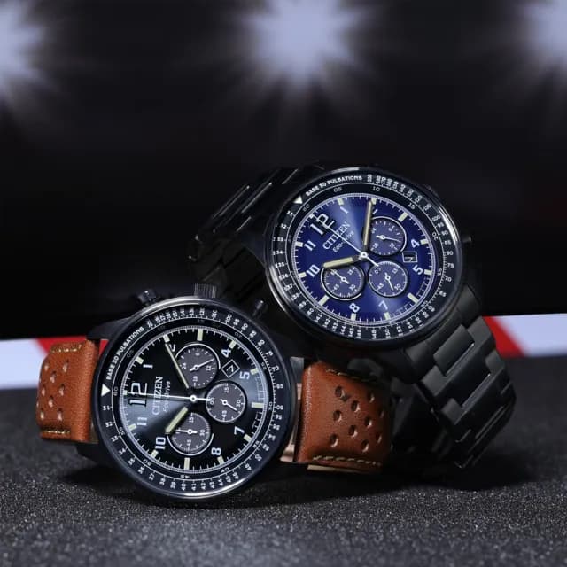 【CITIZEN 星辰】Chronograph系列 時尚光動能計時腕錶 畢業禮物 送禮 推薦(CA4505-80M)