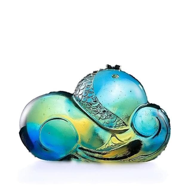 【琉璃工房 LIULI】有你有我共歡愉 魚 母親節(生日贈禮/節日贈禮/結婚禮物擺飾/文鎮)
