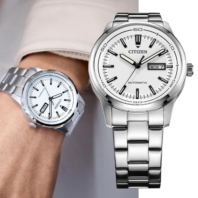【CITIZEN 星辰】限量 Mechanical系列 Day-Date 日曆機械腕錶 七夕 情人節 送禮 推薦(NH8400-87A)