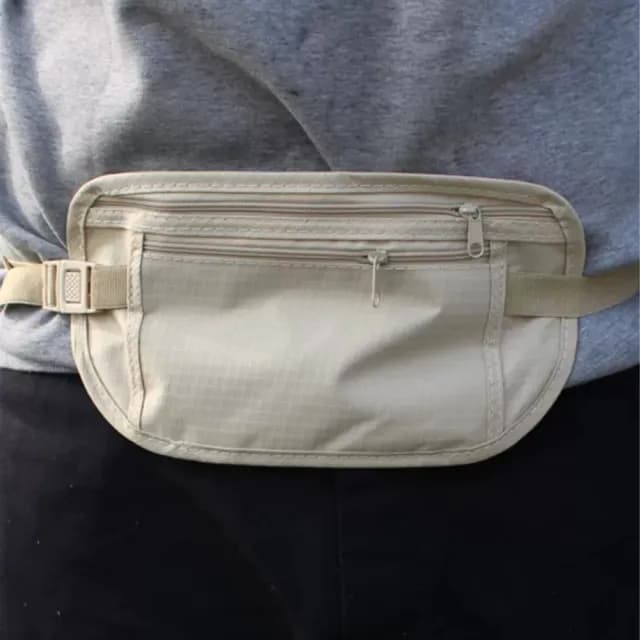 【Dagebeno荷生活】雙11 出國旅行錢包證件隱形包 防偷防盜貼身腰包跑步運動手機鑰匙包(1