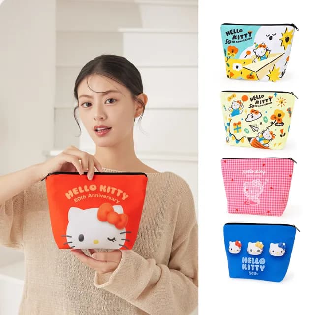 【Kiiwi O！官方直營】情人節禮物 Hello Kitty x Kiiwi O! 聯名款．50th.實用大容量收納包 多色選
