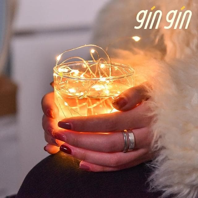 【gin gin】三檔閃燈 LED 銅絲燈 2米 5入(聖誕禮物 聖誕燈 聖誕節裝飾 交換禮物 求婚佈置 派對佈置)