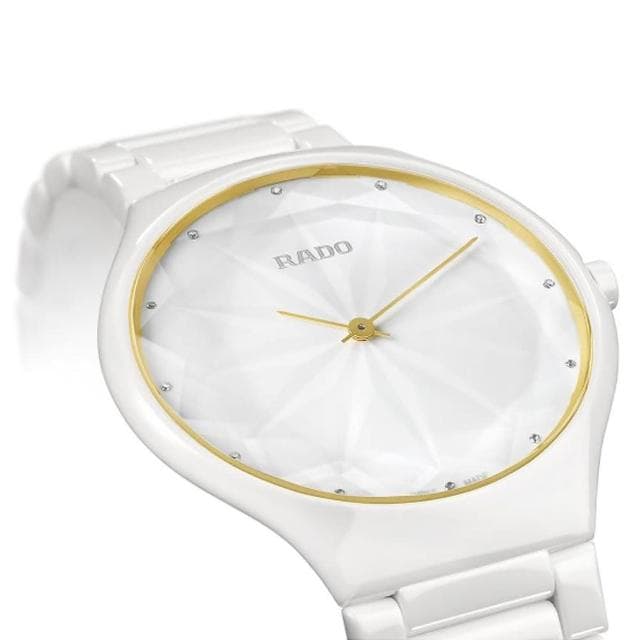 【Rado 雷達表】True Thinline 系列星鑽限量陶瓷腕錶-39mm送禮推薦(R27007702)
