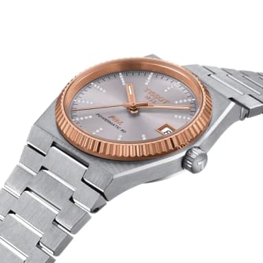 【TISSOT 天梭 官方授權】PRX系列 18K金 70年代復刻機械女錶 送禮 禮物 推薦(T9312074133600)
