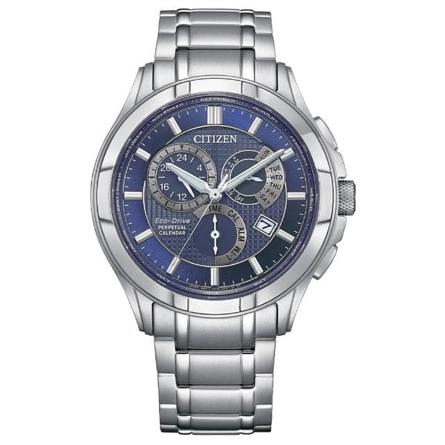 【CITIZEN 星辰】GENTS 光動能 萬年曆 三眼 男錶 父親節 送禮 禮物推薦(BL8160-58L)