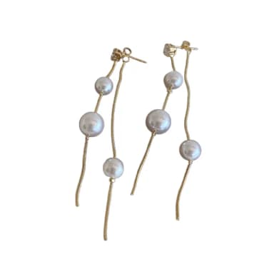 【海藍樂木珠寶 La Morongo Jewelry】S925純銀珍珠長款流蘇耳環(S925銀 耳環 氣質 長款)