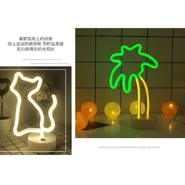 【半島良品】INS裝飾底座霓虹燈擺飾小夜燈(畢業禮物 聖誕禮物 生日禮物 交換禮物)
