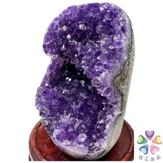 【恬芯晶品】OA14頂級烏拉圭帝王紫水晶開運招財內窩型(消磁淨化風水財運業績財位招貴人紫晶鎮聖誕節禮物)