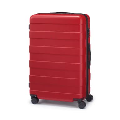 【MUJI 無印良品】四輪硬殼止滑拉桿箱75L(紅色)