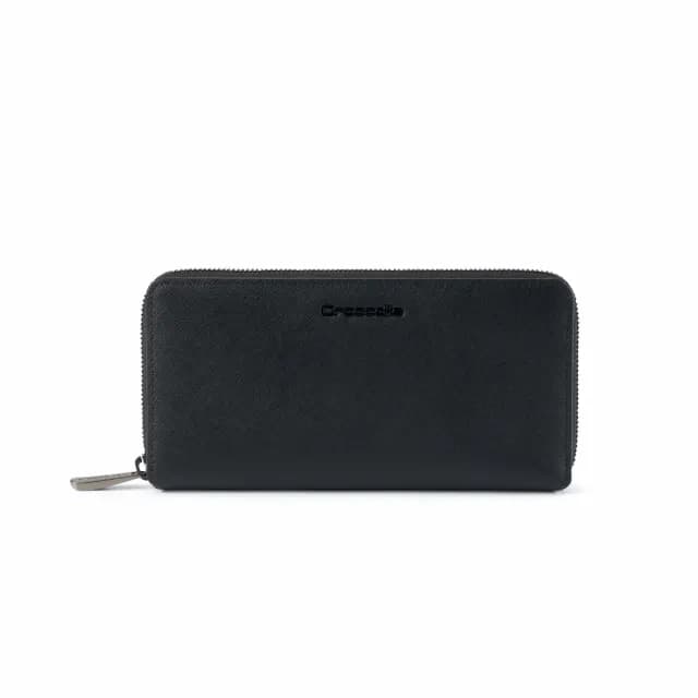 【Crocodile】情人節禮物 長夾 拉鍊長夾 錢包 19卡 RFID Aston奧斯頓系列-0103-11407-鱷魚皮件(新品上市)