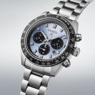 【SEIKO 精工】PROSPEX 水晶獎盃 冰藍熊貓 太陽能計時腕錶 畢業禮物 送禮 推薦(SSC935P1/V192-0AH0U)