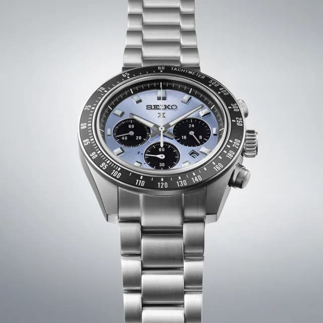 【SEIKO 精工】PROSPEX 水晶獎盃 冰藍熊貓 太陽能計時腕錶 畢業禮物 送禮 推薦(SSC935P1/V192-0AH0U)