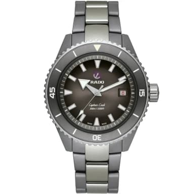 【Rado 雷達表 官方授權】庫克船長 高科技陶瓷300米潛水機械錶-43mm R03推薦 送禮 禮物 推薦(R32144102)