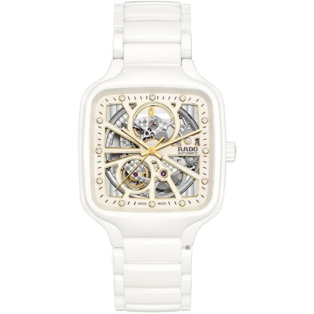 【Rado 雷達表 官方授權】True真我系列方形開芯自動機械錶-38mm R03推薦 送禮 禮物 推薦(R27073702)