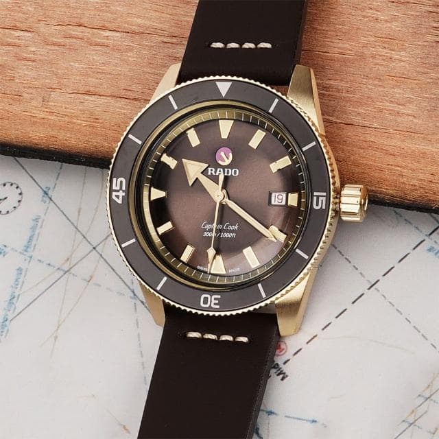 【Rado 雷達表 官方授權】庫克船長青銅自動機械錶-42mm R03推薦 送禮 禮物 推薦(R32504306)