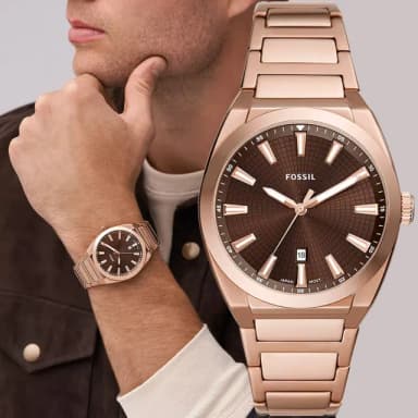【FOSSIL】Everett 大三針手錶-42mm 禮物 送禮 推薦(FS6028)