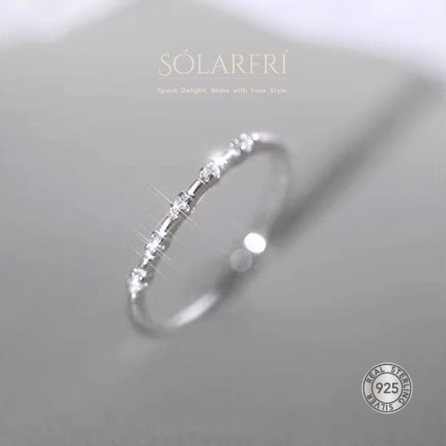 【SOLARFRi】輕奢閃耀戒指｜可調整戒圍大小禮盒包裝(求婚訂婚女友老婆情人節生日禮物)