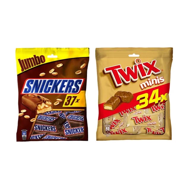【Snickers士力架】士力架+Twix特趣 巧克力樂享包2包(零食/點心/中元)