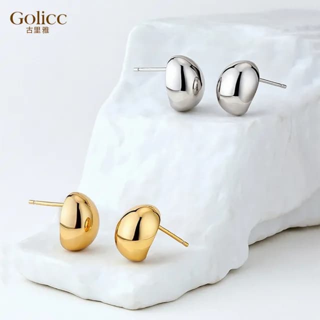 【Golicc】耳環 韓版 時尚 小荳荳(雙11 聖誕節 生日 飾品 耳釘 耳飾 耳墜 禮物)