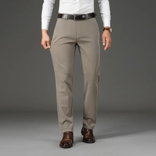 【米蘭精品】現貨+預購 男商務西裝褲修身西裝褲直筒機能免燙(男長褲休閒彈力秋冬抗皺父親節禮物3色74gq18)