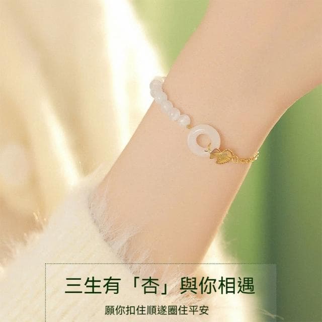【MoonDy】小眾手鍊 純銀手鏈 和田玉手鍊 平安扣手鍊  送女友 送媽媽 禮物 純銀手鍊 玉手鏈 玉手環