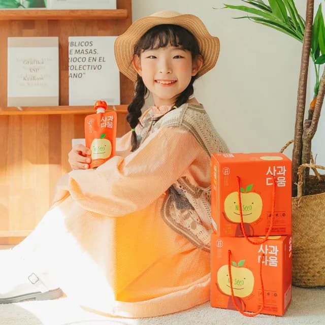 【韓味不二】韓國原裝100%蘋果汁120ml*10入禮盒X1盒(送禮推薦/節日禮盒/春節禮盒/端午)