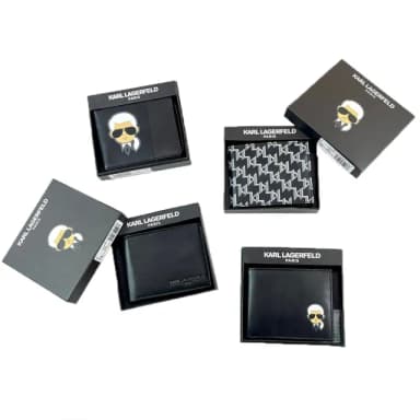 【KARL LAGERFELD 卡爾】卡爾 皮夾 錢包 卡夾 短夾 含原廠盒 送禮推薦 平輸品(皮夾送禮 送禮推薦)