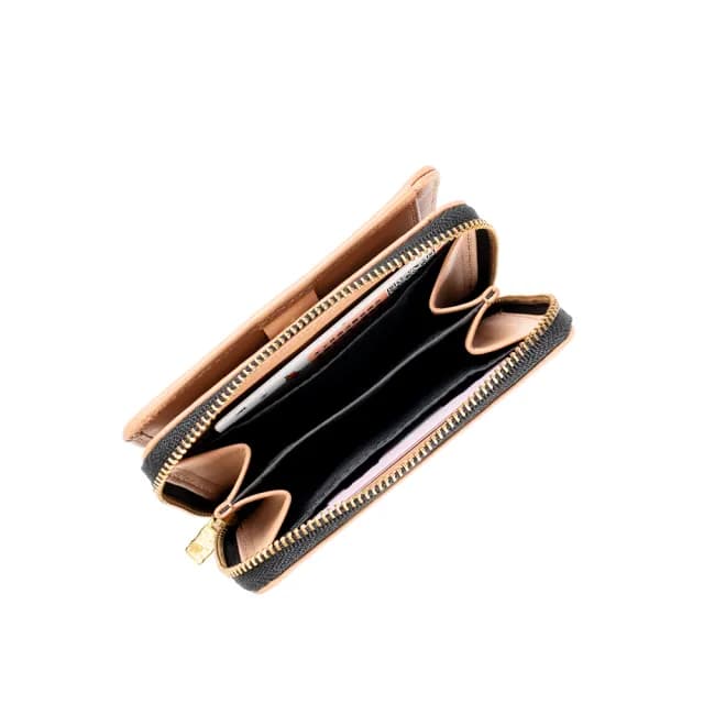 【satana】速達★Leather 簡約拉鍊短夾/皮夾/皮包/零錢包(兩款可選)