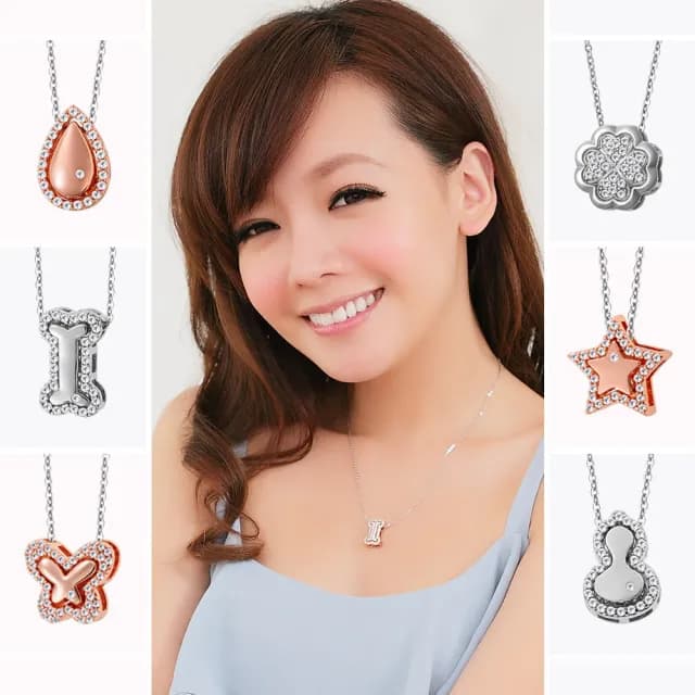 【GIUMKA】快速．項鍊 ．一款多變佩帶．銀/玫． 附保證卡(情人節禮物)