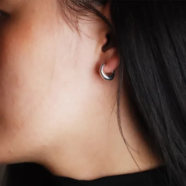 【Georg Jensen 喬治傑生】#433G Offspring 純銀針式耳環-小