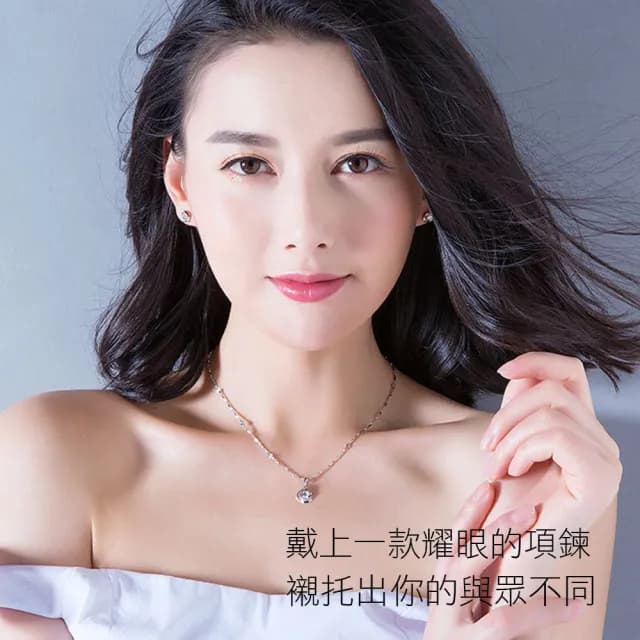 【見證愛情】玫瑰意念純銀3A級鋯鑽項鍊(情人節 愛人 禮物 送禮 女朋友 老婆 大人 結婚 戀愛)