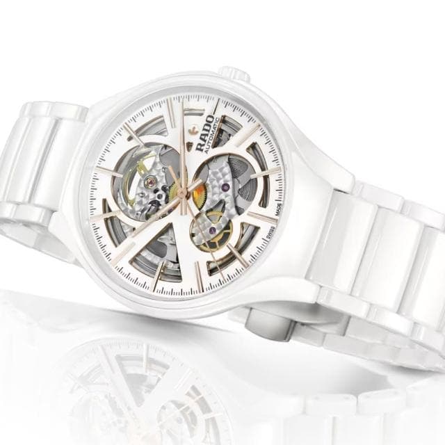 【Rado 雷達表】True 真系列開芯鏤空機械腕錶 R02送禮推薦(R27106922)