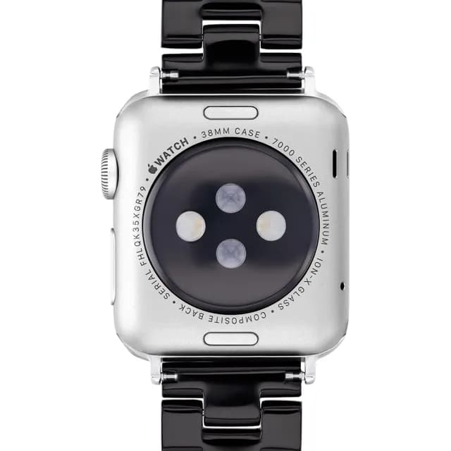 【COACH】Apple Watch 錶帶 38/41/42mm 適用 錶帶 - 黑色C字玳瑁紋 520禮物 送禮(不含手錶)