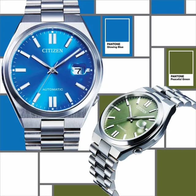 【CITIZEN 星辰】Mechanical系列 PANTONE 限定款 沉穩綠 機械腕錶 畢業禮物 送禮 推薦(NJ0158-89Z)