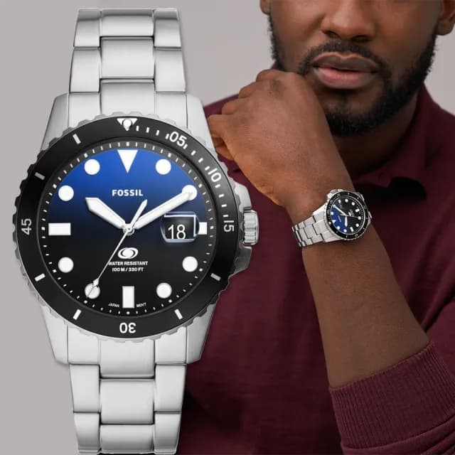 【FOSSIL】Blue Dive 潛水風格手錶-42mm 禮物 送禮 推薦(FS6038)