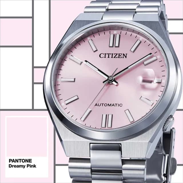 【CITIZEN 星辰】Mechanical PANTONE限定 時尚機械腕錶 男錶 手錶 畢業 禮物 推薦(NJ0158-89X/粉40mm)
