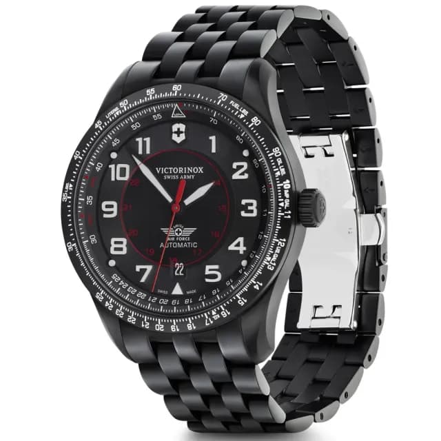 【VICTORINOX 瑞士維氏】AirBoss 經典飛行機械腕錶 七夕 情人節 送禮 推薦(VISA-241974)