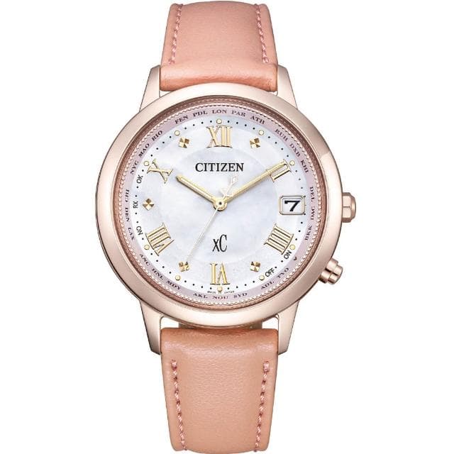 【CITIZEN 星辰】XC 系列 Hebe 田馥甄配戴款 台灣限定 鈦 光動能電波女錶 手錶 畢業 禮物(CB1137-65W/套錶)