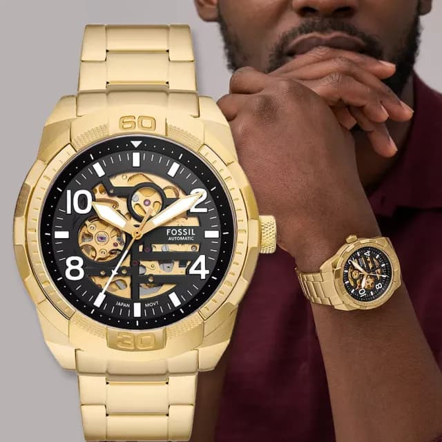 【FOSSIL】Bronson 開芯鏤空機械錶-48mm 禮物 送禮 推薦(ME3257)