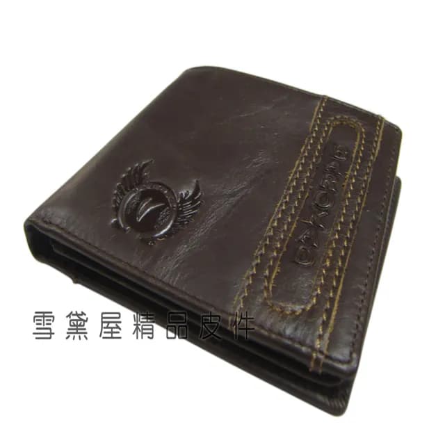 【SNOW.bagshop】情人節禮物 真皮包包  短夾專櫃男仕短型皮夾100%進口牛皮革材質標準尺寸固定型證件夾