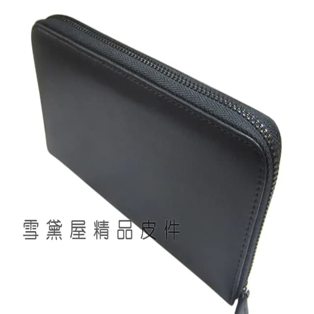 【SNOW.bagshop】父親節禮物 真皮包包  長夾專櫃男仕長夾100%進口軟牛皮U型拉鍊包覆型主袋口大容量中性款
