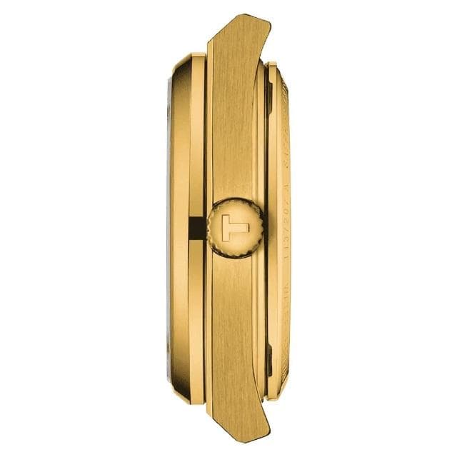 【TISSOT 天梭】PRX系列 70年代復刻機械錶-金/35mm 送禮 禮物 推薦(T1372073302100)