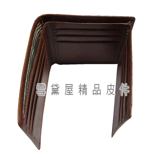 【SNOW.bagshop】父親節禮物 短夾專櫃(男仕短型皮夾100%進口原皮革標準尺寸固定證夾附品牌禮盒)