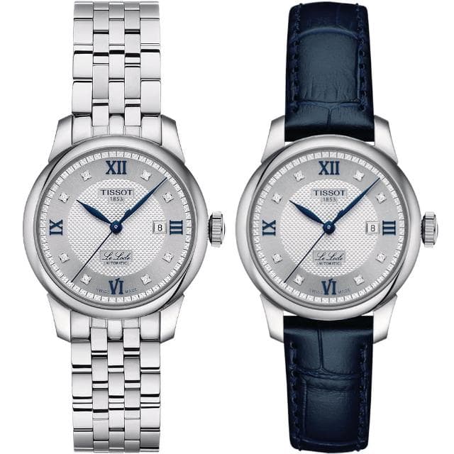 【TISSOT 天梭 官方授權】力洛克 48小時動力儲存真鑽羅馬數字機械套錶-29mm 情人節 禮物(T0062071103601)