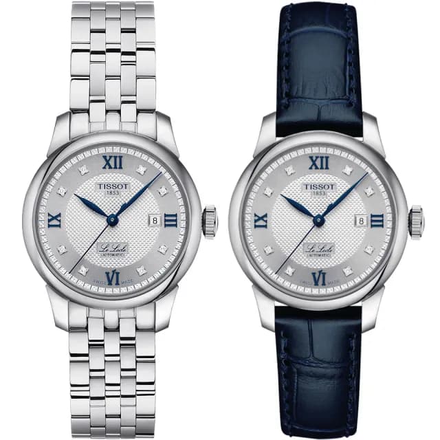【TISSOT 天梭 官方授權】力洛克 48小時動力儲存真鑽羅馬數字機械套錶-29mm 情人節 禮物(T0062071103601)