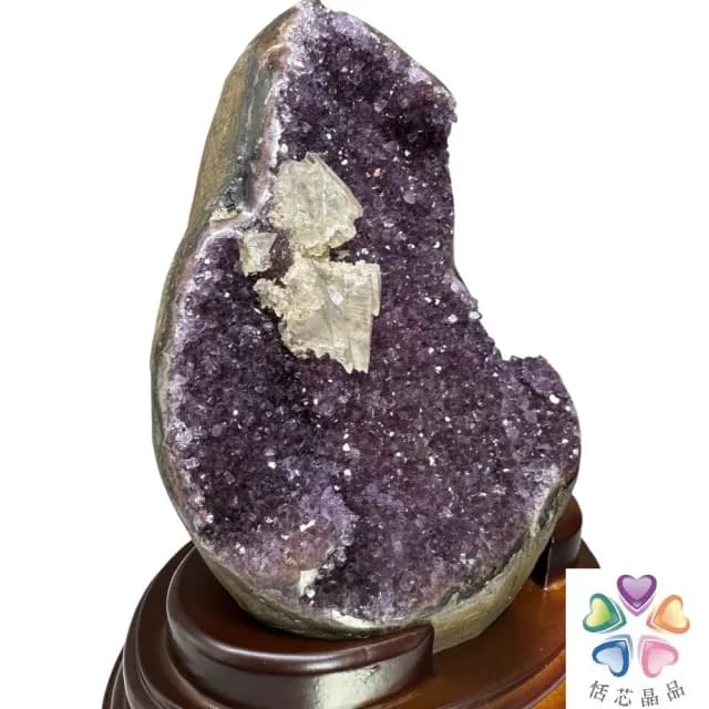 【恬芯晶品】PD3烏拉圭方解石水晶開運外來財(紫水晶消磁淨化財運財位招財招貴人紫晶鎮新年禮物新春)