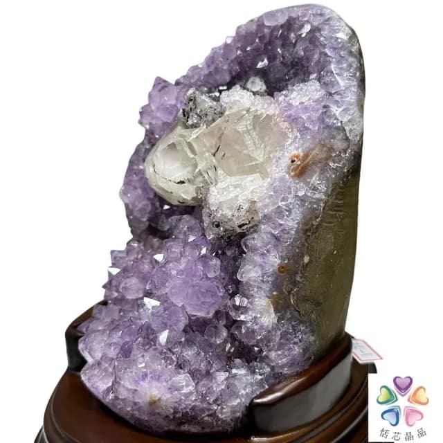 【恬芯晶品】PD8烏拉圭方解石水晶開運外來財(紫水晶消磁淨化財運財位招財招貴人紫晶鎮新年禮物新春)