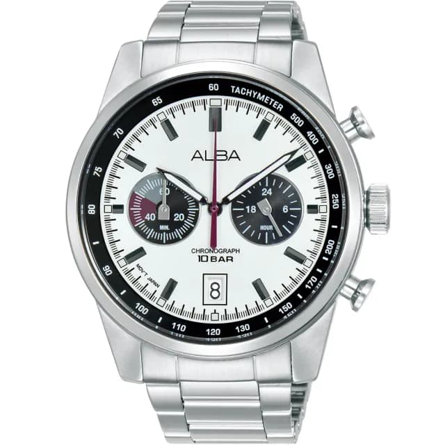 【ALBA】雅柏Tokyo Design 小熊貓 三眼計時手錶-44mm(VK64-X001S/A4B009X1)