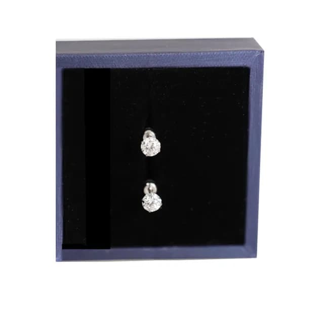 【耀眼美人】超閃耀一克拉莫桑鑽耳環鈦閃耀/鈦鋼耳環後鎖式(雙11/過爐款/莫桑鑽耳環/不過敏)