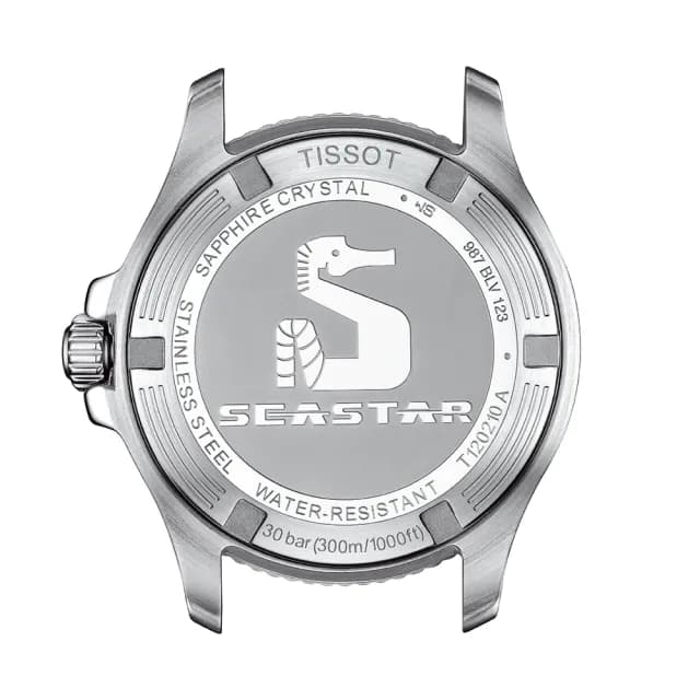【TISSOT 天梭 官方授權】海洋之星潛水對錶 情侶手錶 禮物(T1204101105100+T1202101105100)